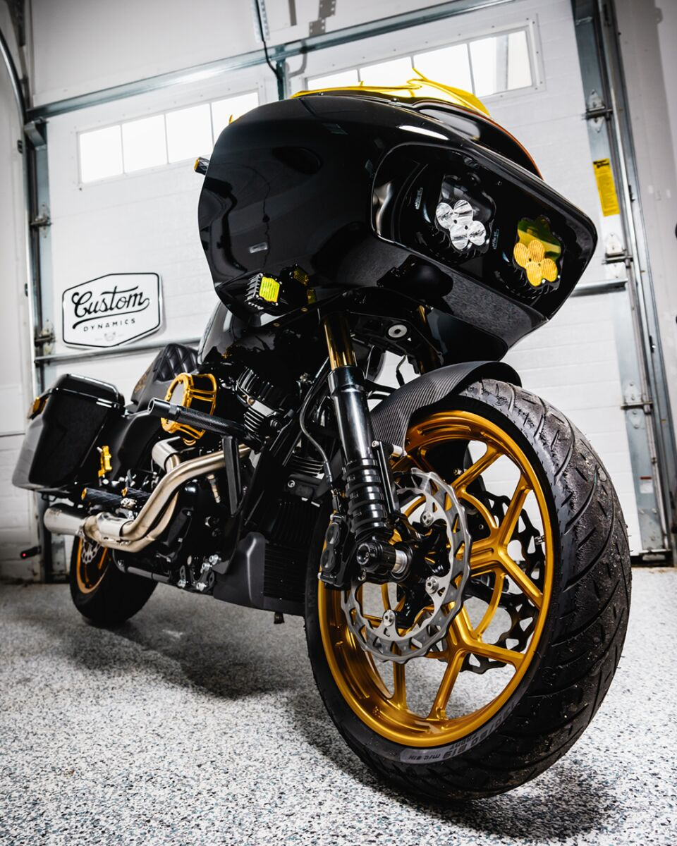 Custom Dynamics Lights Led Turn Signals Gloss Blk Ylw Lens Road Glide