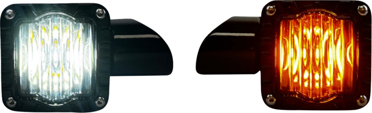 Custom Dynamics Light Shark Demon Front Turn Signals Led Black/Smk Len