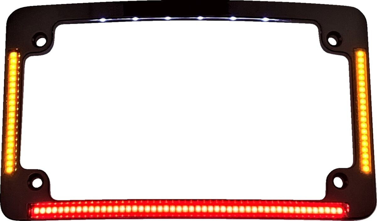 Custom Dynamics All In One Led Curved License Plate Frame Truflex Radi