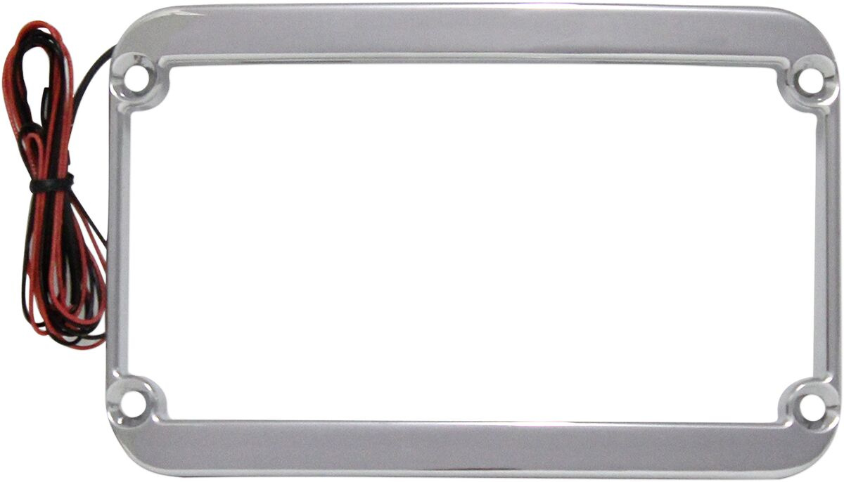 Klock Werks License Plate Frame Lighted Chrome Plate Ring 200 Lighted