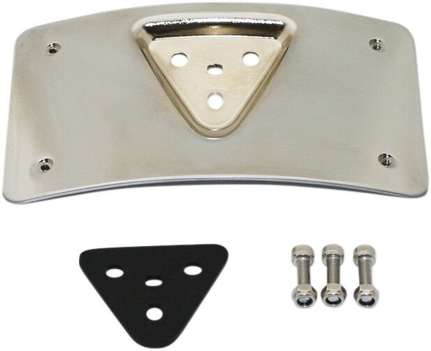 Custom Dynamics Mount License Plate Radius Horizontal Laydown Chrome C