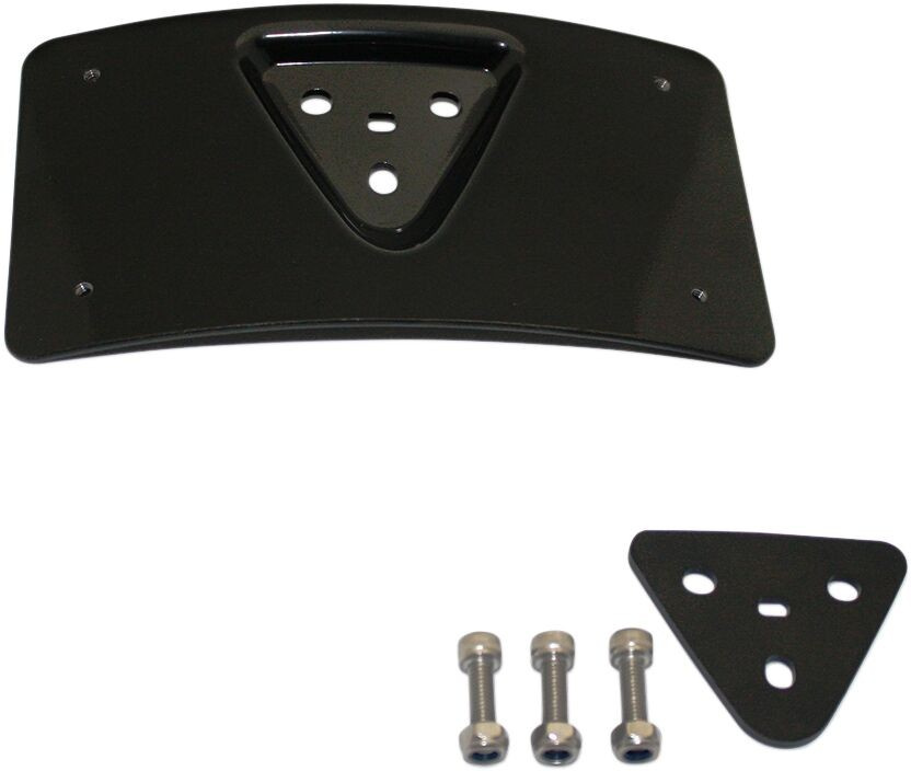 Custom Dynamics Mount License Plate Radius Horizontal Laydown Black Cu
