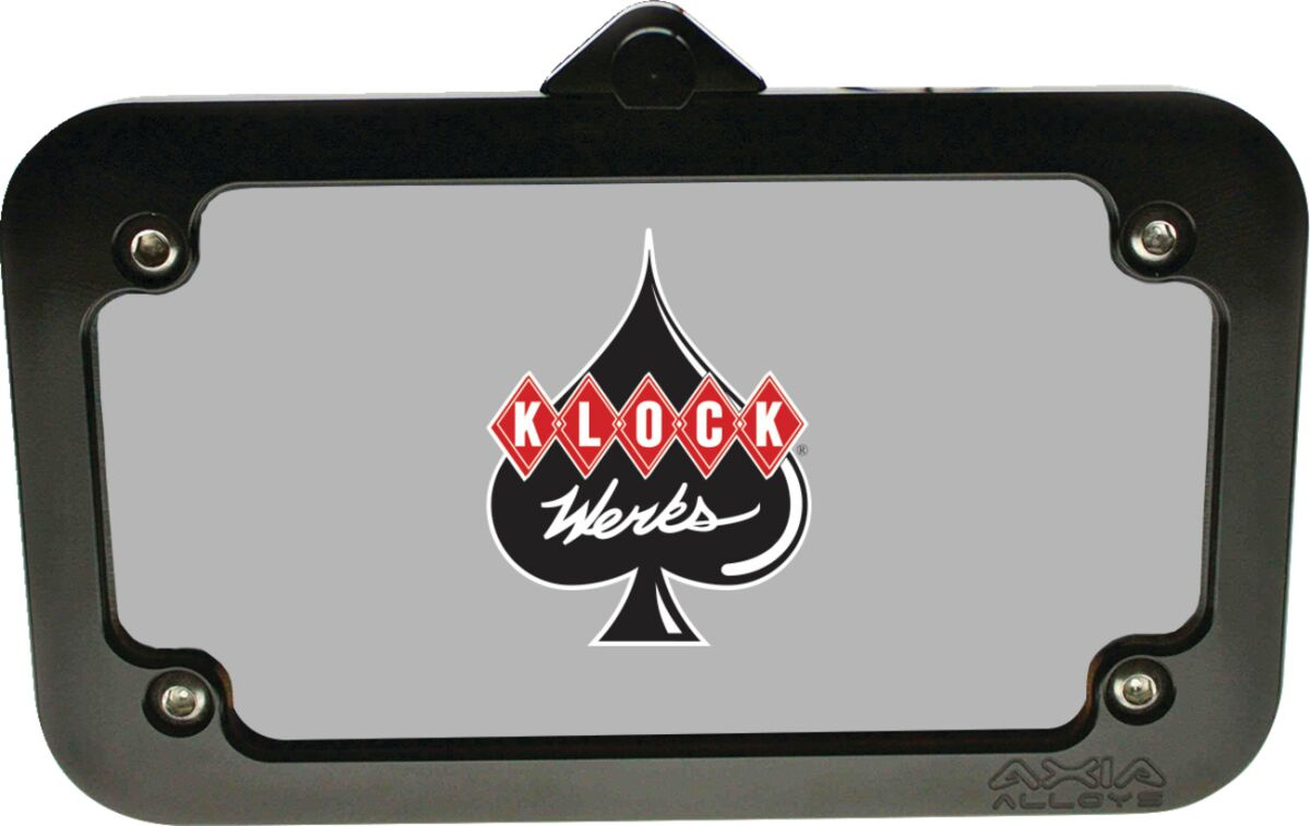 Klock Werks License Plate Frame With Light Black Utv - Cage Mount Lice