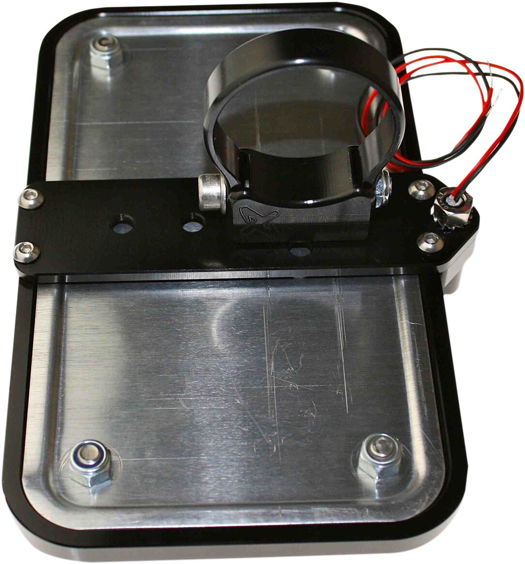 Klock Werks License Plate Frame With Light Black Utv - Cage Mount Lice