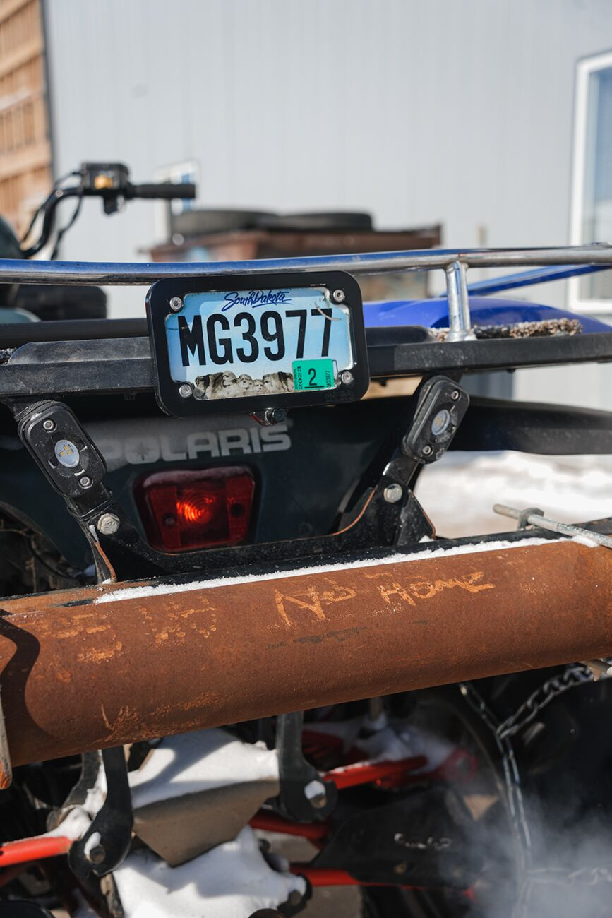 Klock Werks License Plate Frame With Light Black Utv - Cage Mount Lice