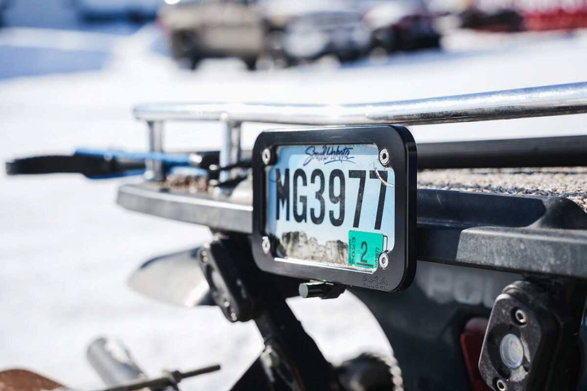 Klock Werks License Plate Frame With Light Black Utv - Cage Mount Lice