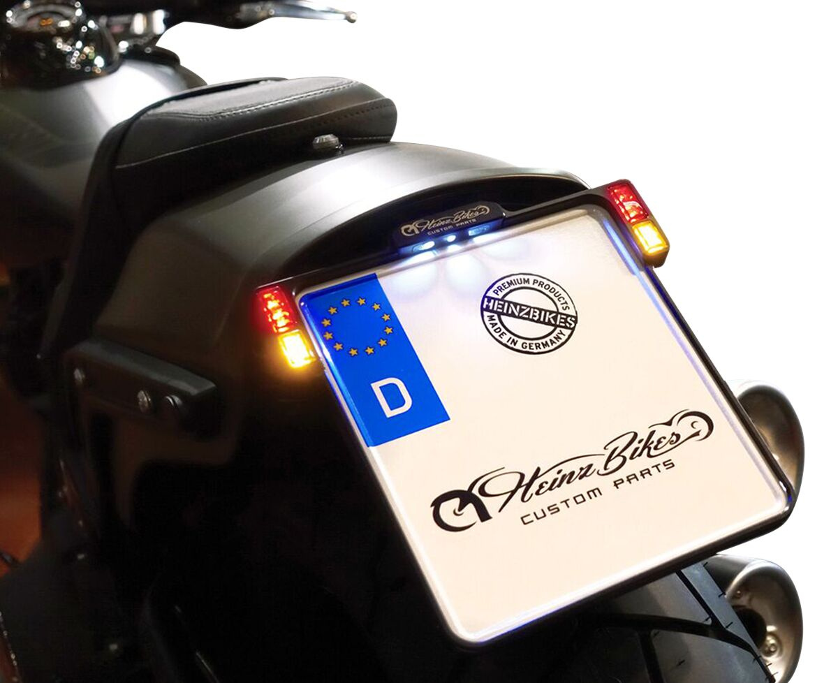 Heinz Bikes All-Inn 2.0 Black Lic Plate W/Led Light Brk & Rear (A) Lic