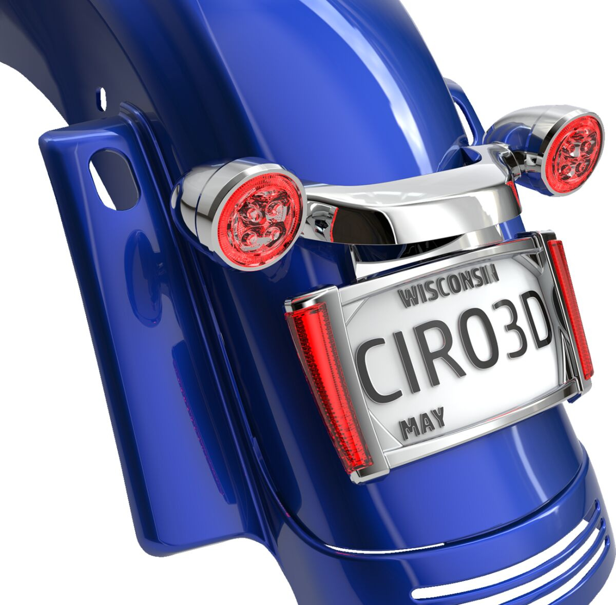 Ciro Frame Lp W/Leds Chr/Red Frame Lp W/Leds Chr/Red