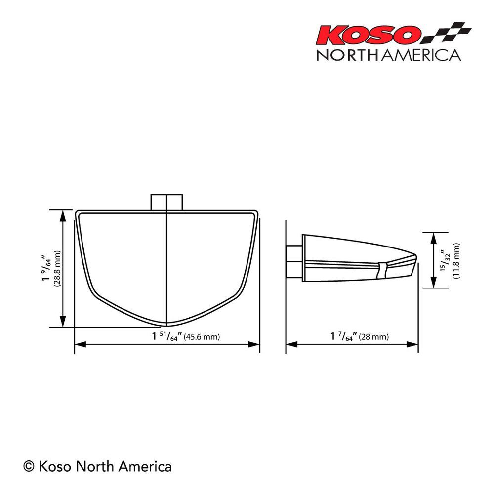 Koso North America Led License Plate Light E-Mark Led License Plate Li