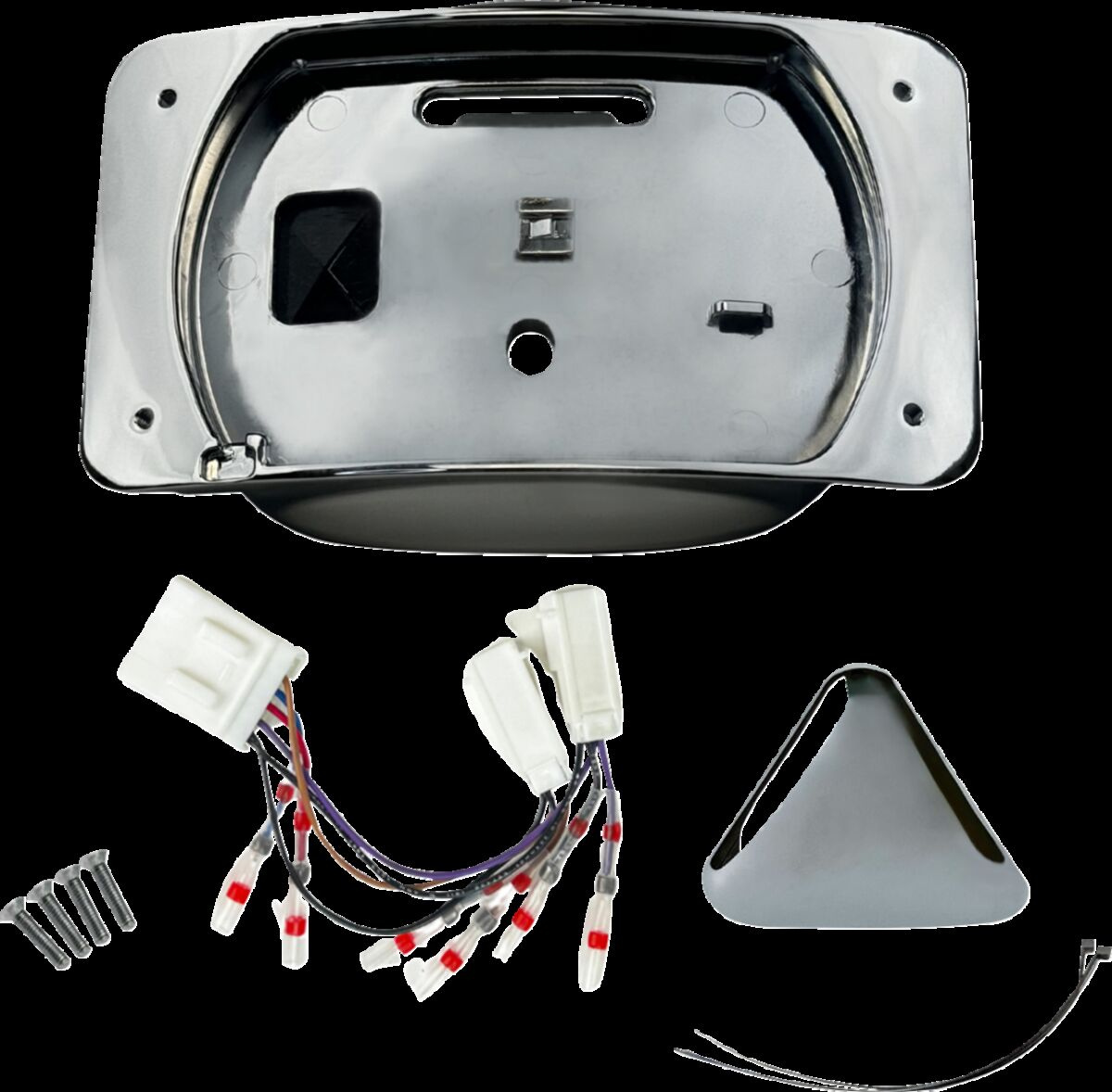 Custom Dynamics License Plate Mount Taillight Elminator Chrome License