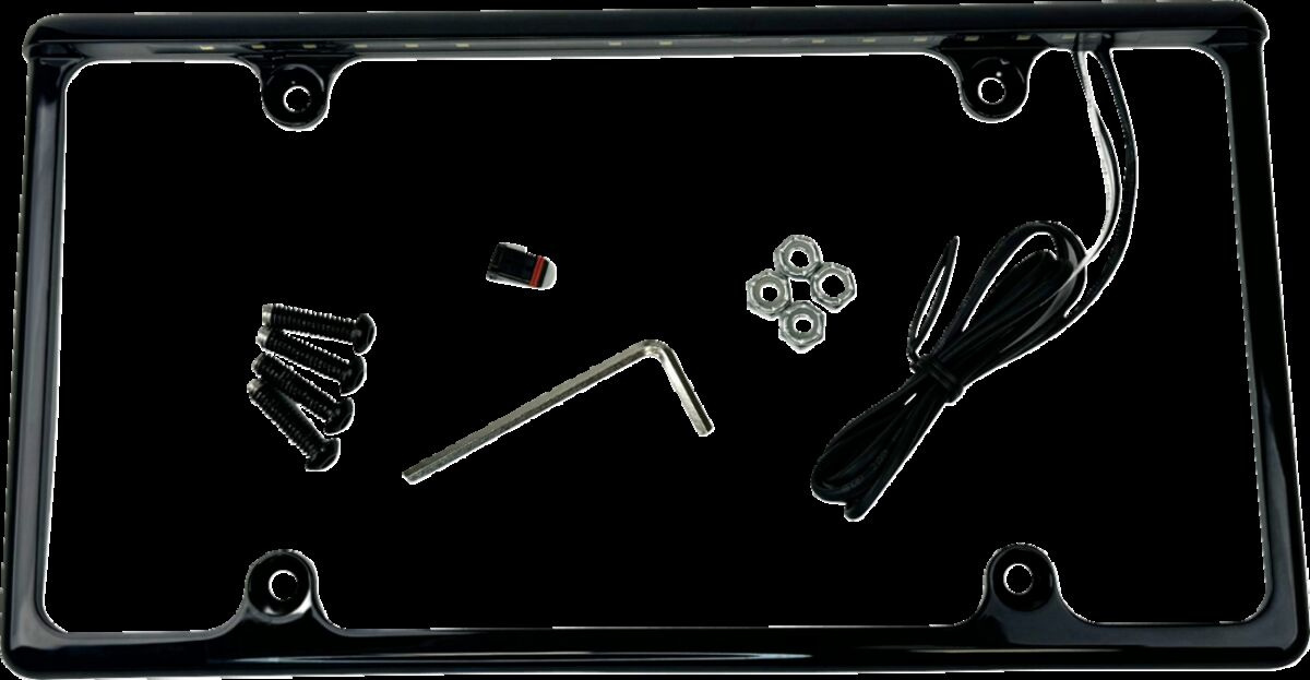 Custom Dynamics Frame License Led Gloss Black Utv Frame License Led Gl