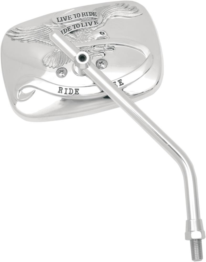 Emgo Mirror Ride Free Right Chrome Mirror Ltr Chm 10Mm Rt