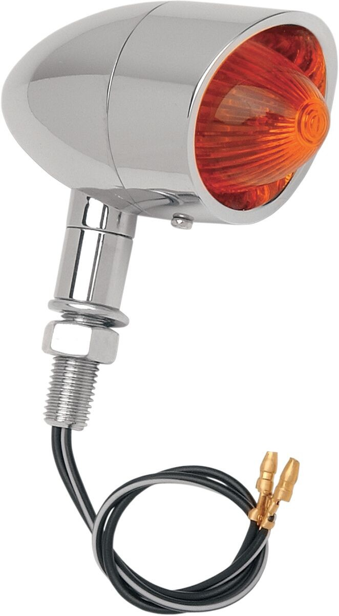 Drag Specialties Mini-Retro Marker Lights Stud-Mount Amber/Red Lens Ch