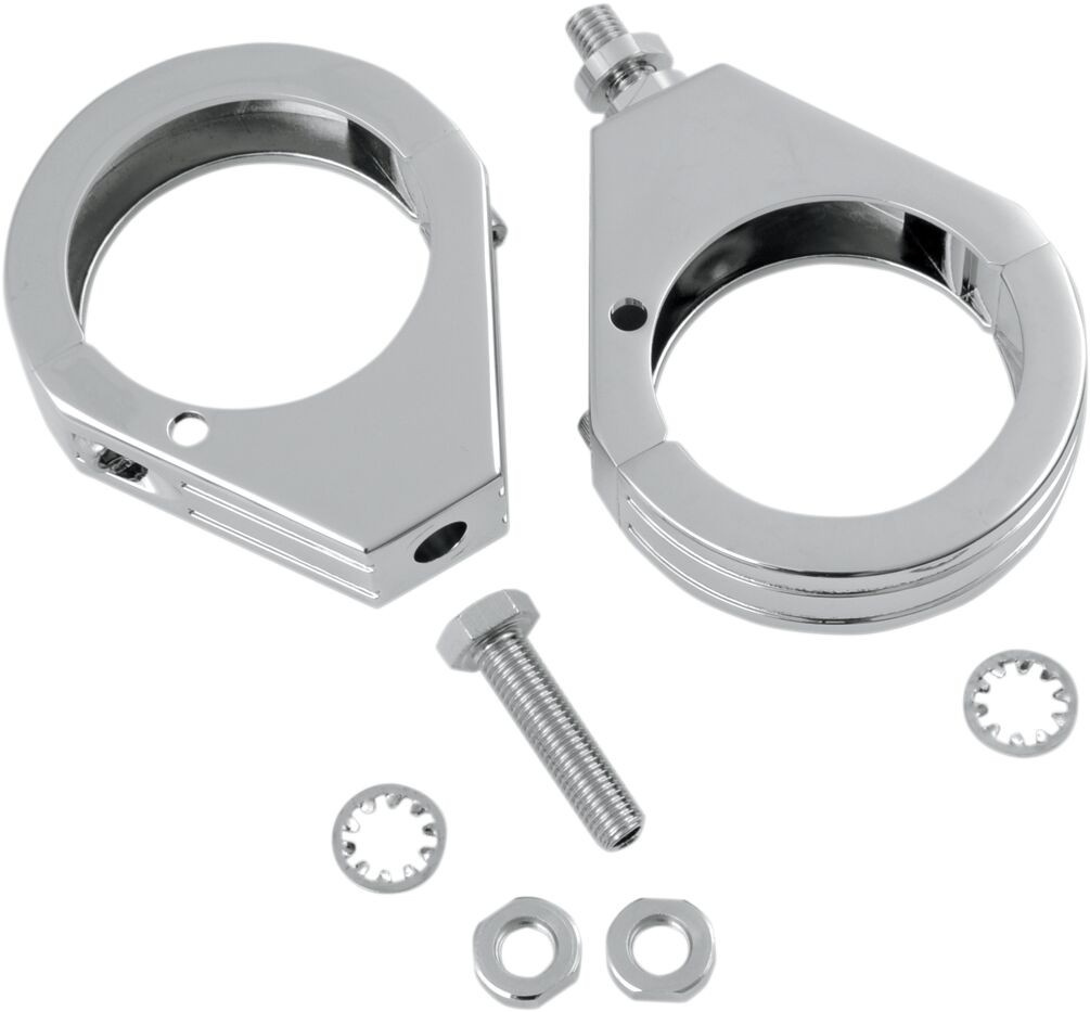 Drag Specialties Turn Signal Fork Clamps 49Mm Chrome Clamp 49Mm Turn S