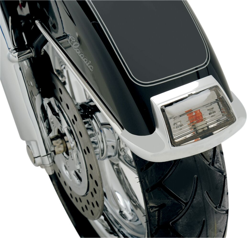 Drag Specialties Smoke Fender Tip Light Smoke Lens Chrome Light Tip Sm