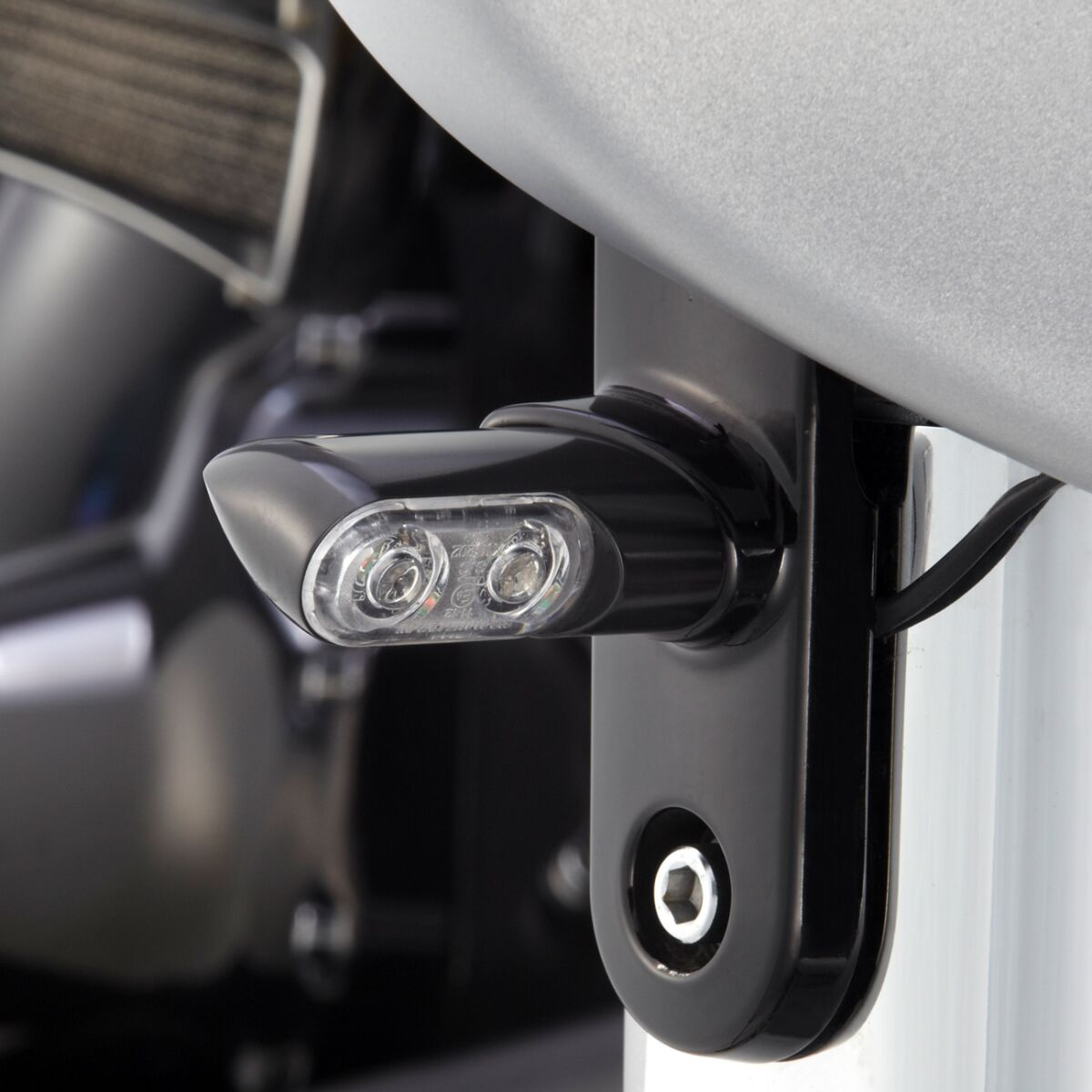 Arlen Ness Turn Signal Direct Bolt On Black Accent Lt Pwr Amb Ft Blk