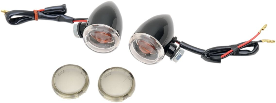 Drag Specialties Mini-Deuce Marker Lights Bolt-Mount Clear/Smoke Lens