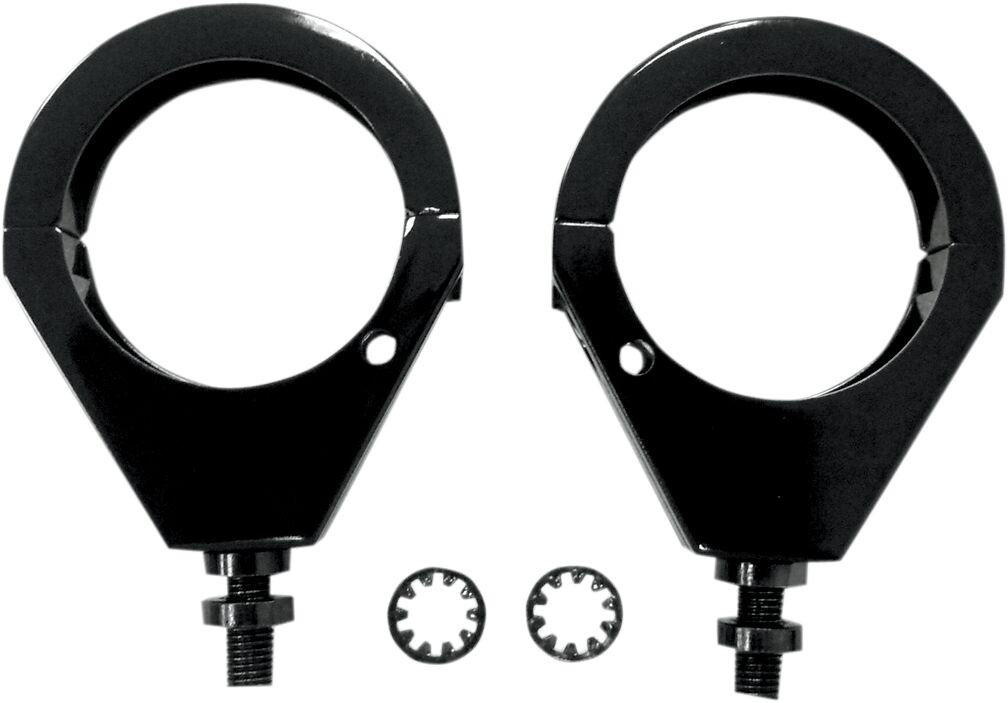 Drag Specialties Turn Signal Fork Clamp 49Mm Black Clamp T/S Mnt 49Mm