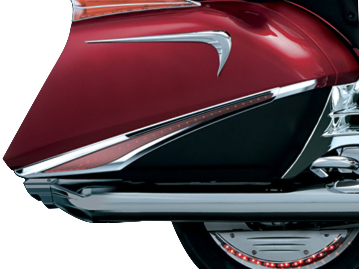 Kuryakyn Led Saddlebag Accent Swoops Chrome Trim Saddelbag Swoops W/Le