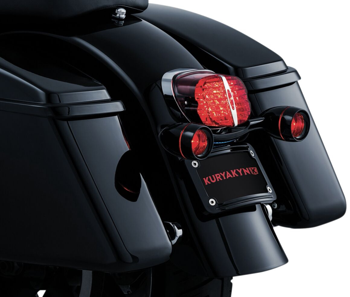 Kuryakyn Rear Turn Signal Bar Bullet Light Black Turn Signal Rear Bar