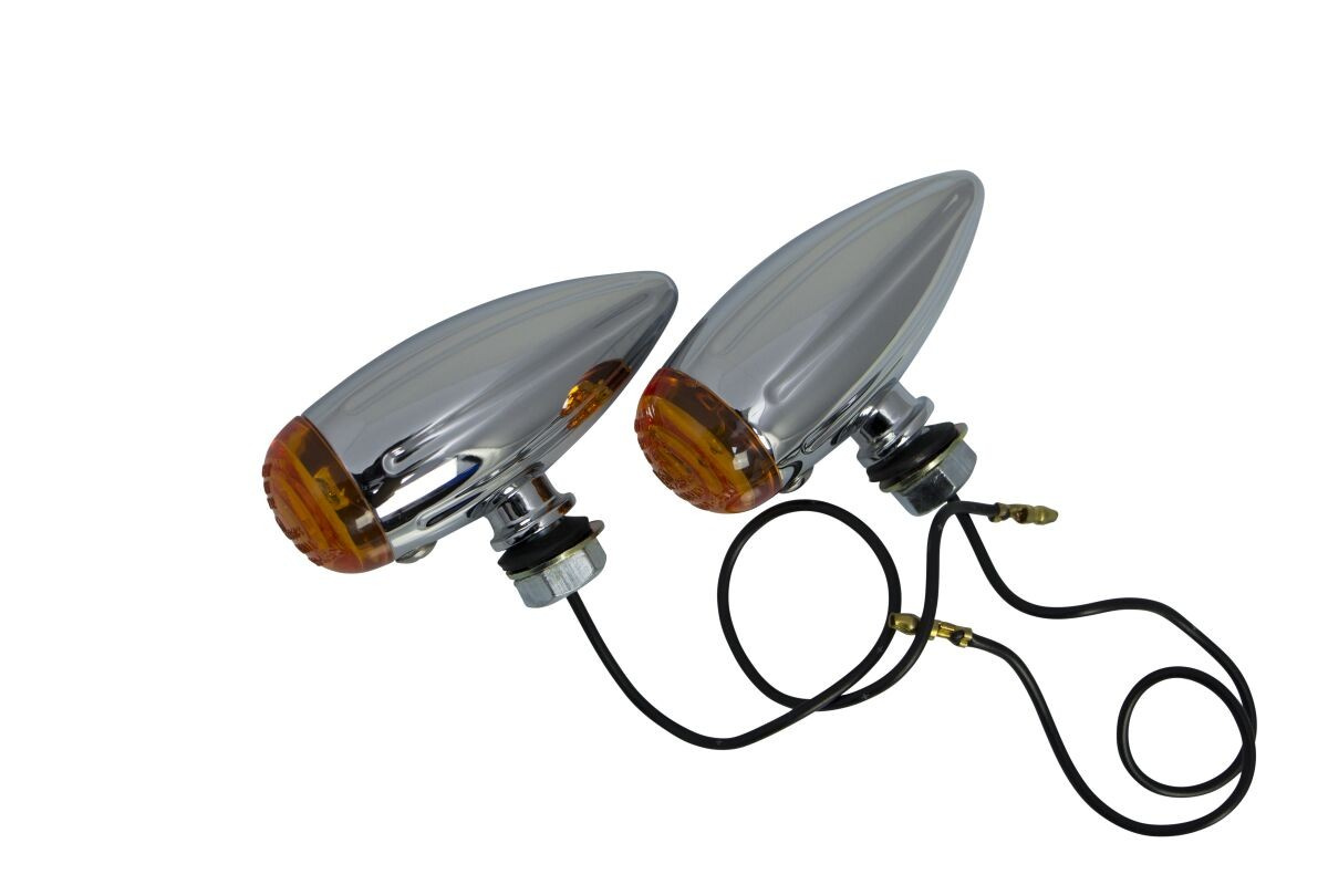 Drag Specialties Lights Marker Chrome Amber Bal-Mil Amber Mrkr Lights