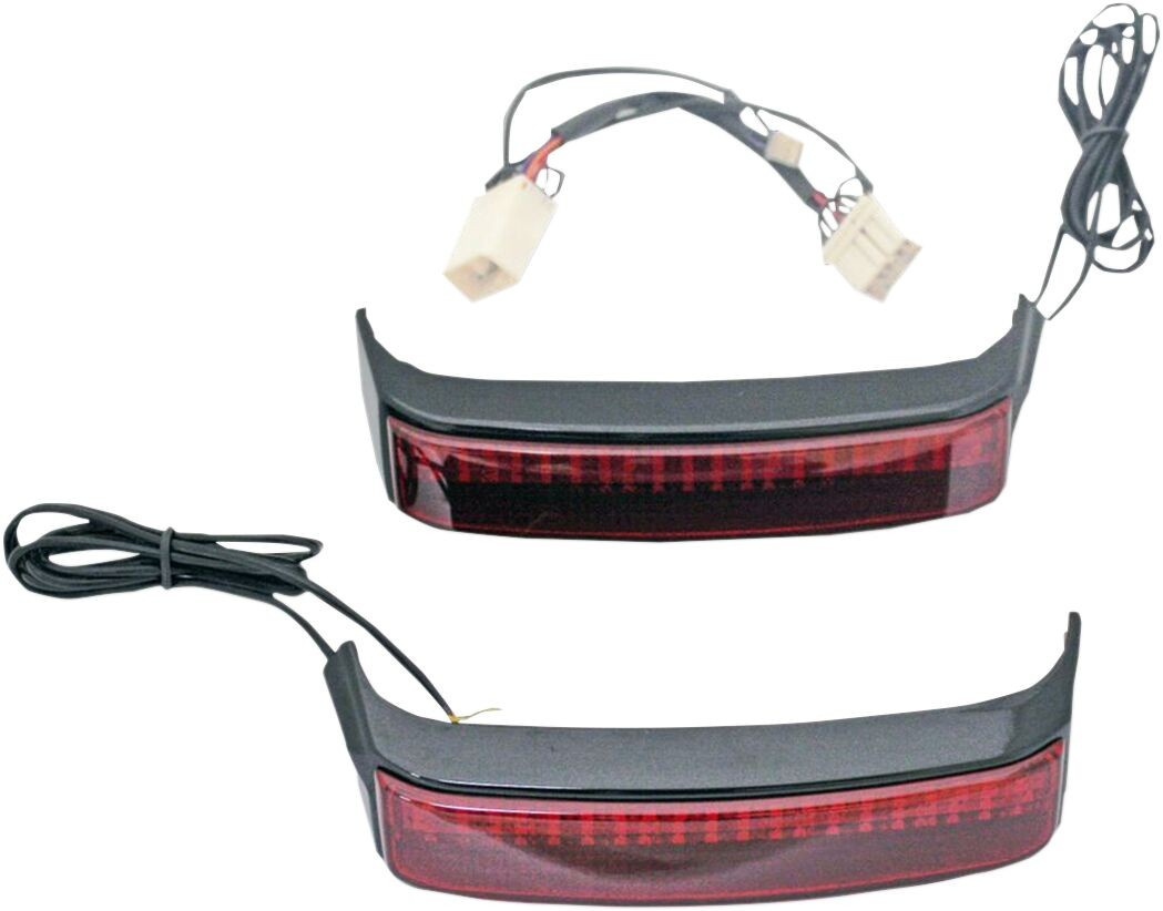 Custom Dynamics Saddle Bag Led Lights Light Sbag 97Flht Blk / Red