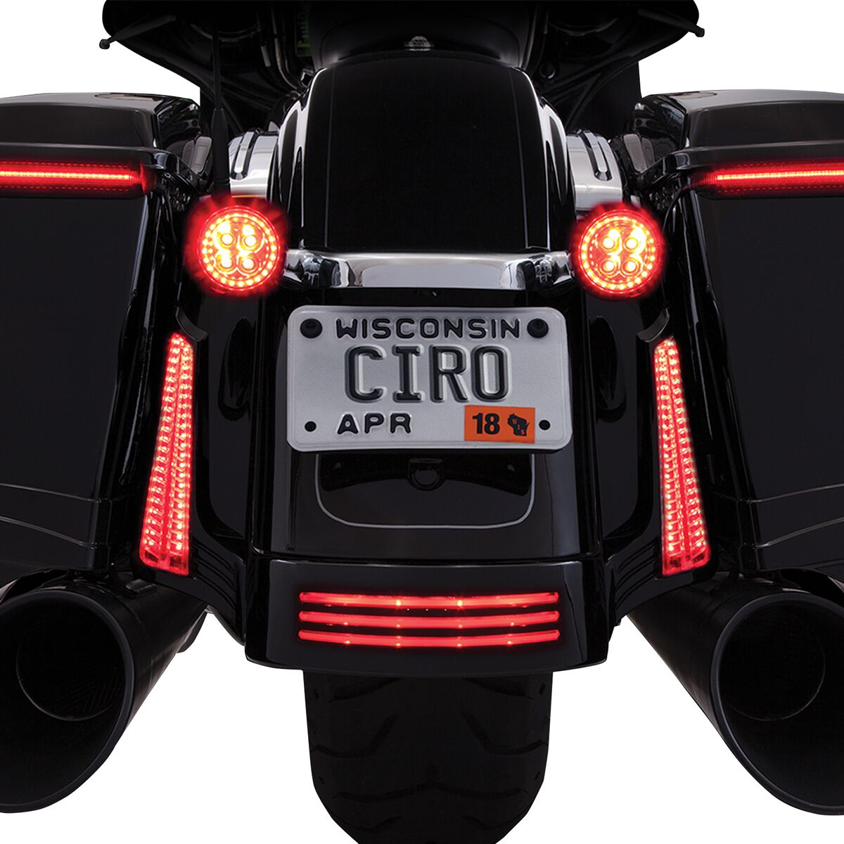 Ciro Signal Light Inserts Fang Rear Chrome Light Fang Rear Chrome