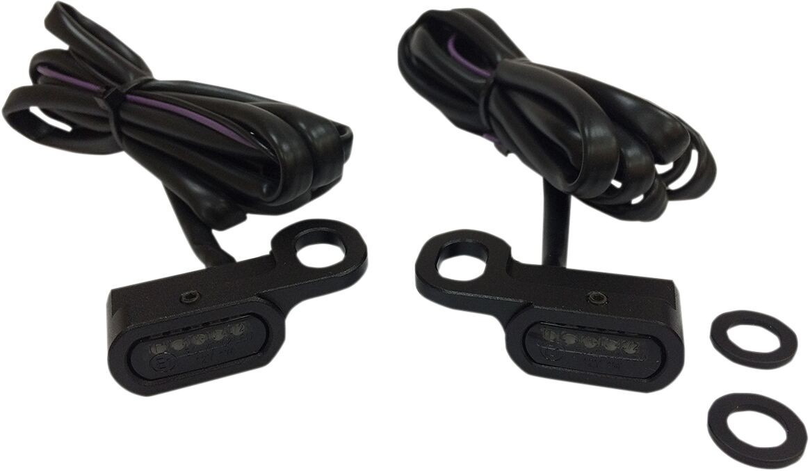 Drag Specialties Lights Marker Handlebar Black/Smoke Led Lights Trnsig