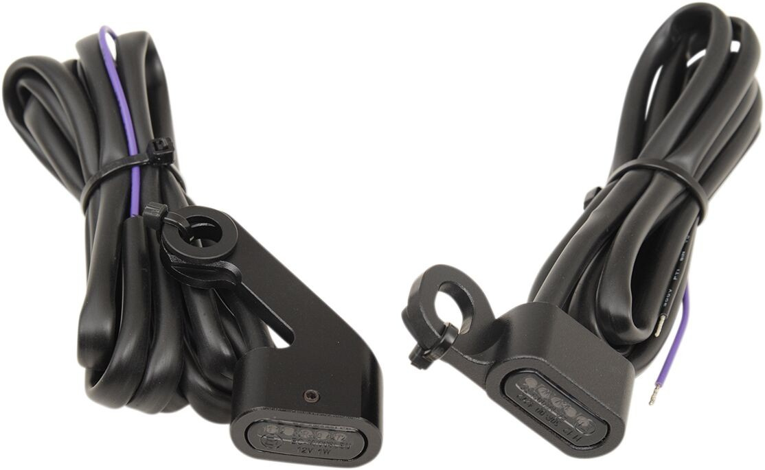 Drag Specialties Lights Marker Handlebar Black/Smoke Led Lights Trnsig