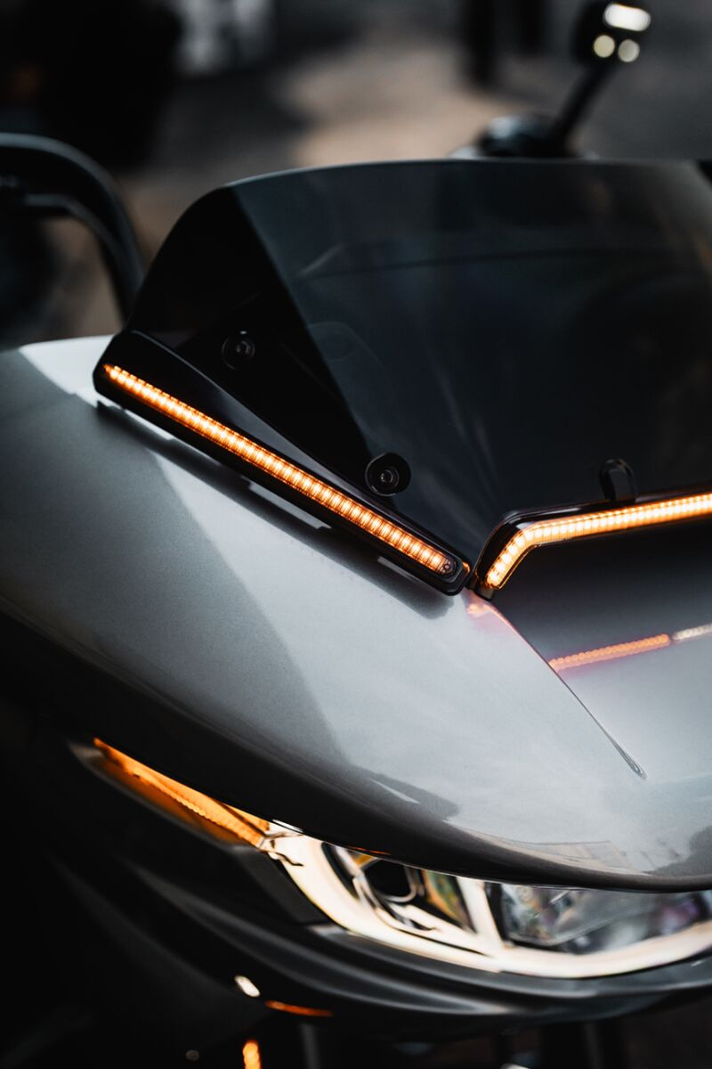 Custom Dynamics Led Fork Light - Amber - Black Light Led Fork Amb Blk