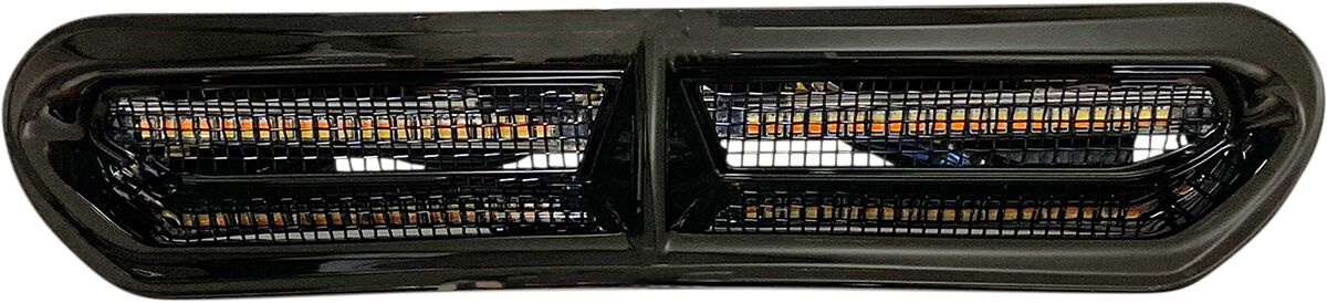 Custom Dynamics Led Vent Insert - Amber/White - Black W/ Black Mesh Ba