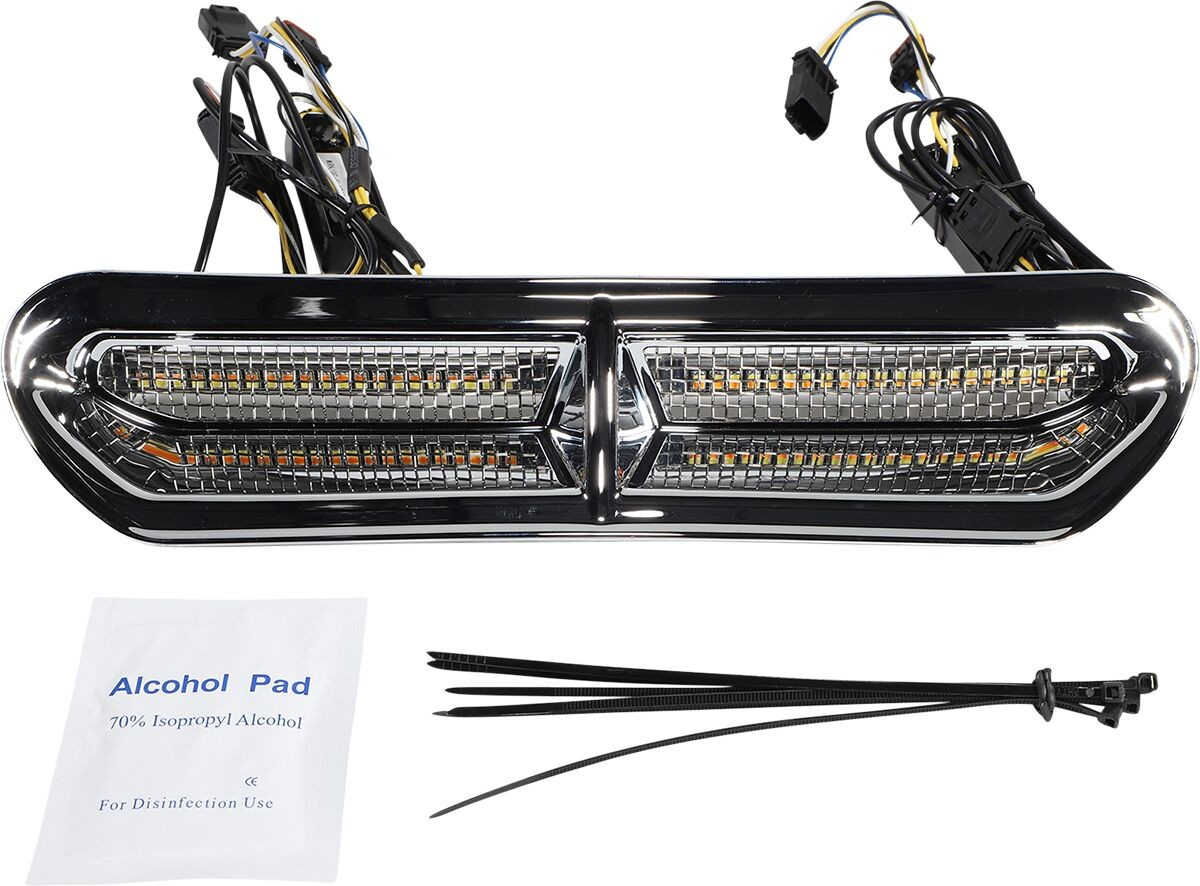 Custom Dynamics Led Vent Insert - Amber/White - Chrome W/ Stainless Me