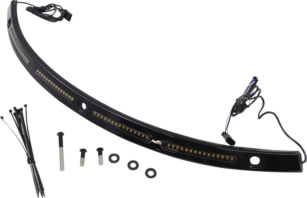 Custom Dynamics Trim Dynamic Flht G-Blk Windshield Trim With Aw V2 For