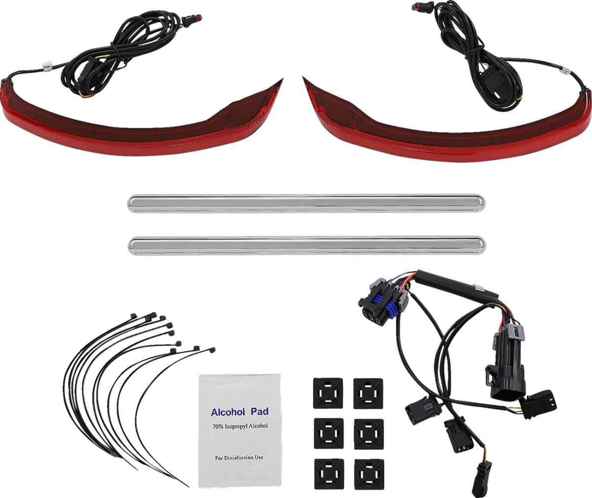 Custom Dynamics Light Low Profile Saddlbag Red Indian Light Low Profil