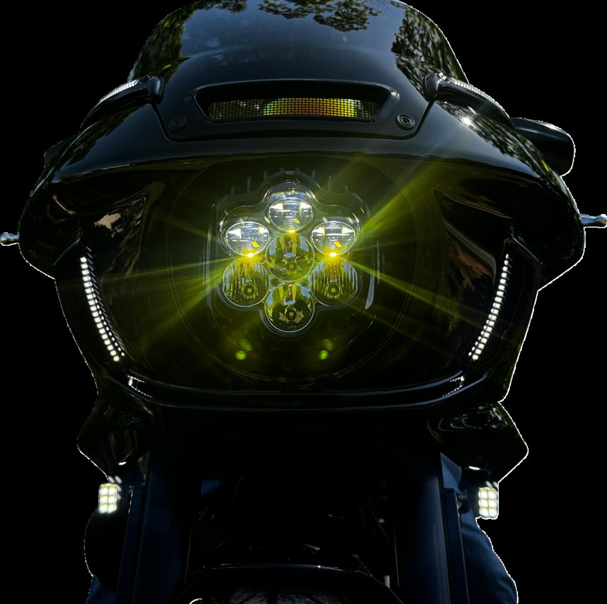 Custom Dynamics Lights Fairing Vent Amber/White Low Rider St Fairing V