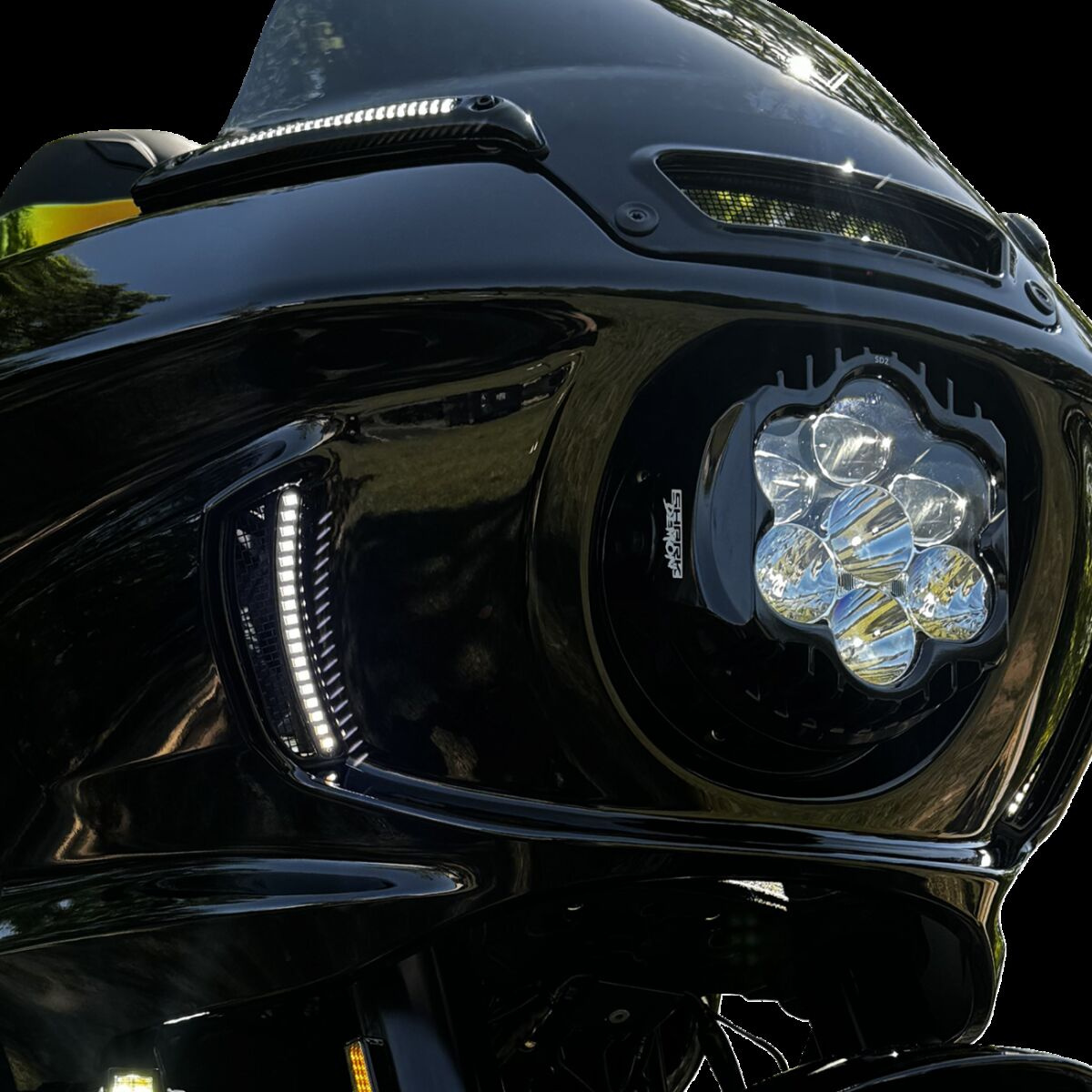 Custom Dynamics Lights Fairing Vent Amber/White Low Rider St Fairing V