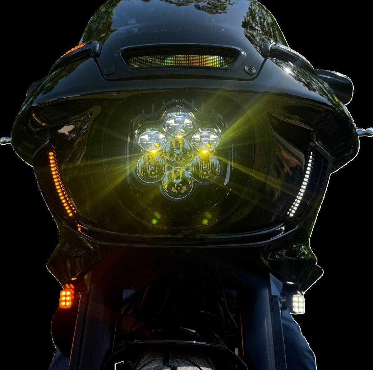 Custom Dynamics Lights Fairing Vent Amber/White Low Rider St Fairing V