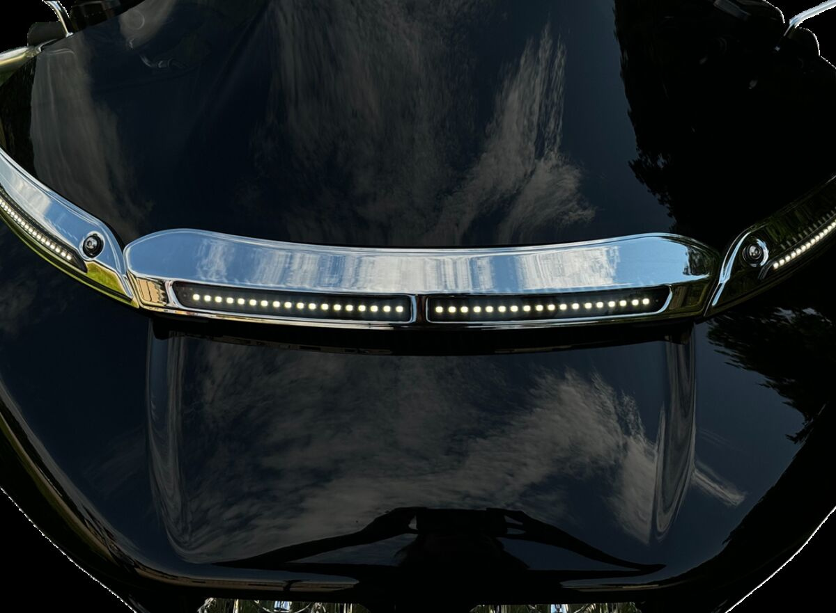 Custom Dynamics Lights Led Windshield Trim Chrome Road Glide Lights Le