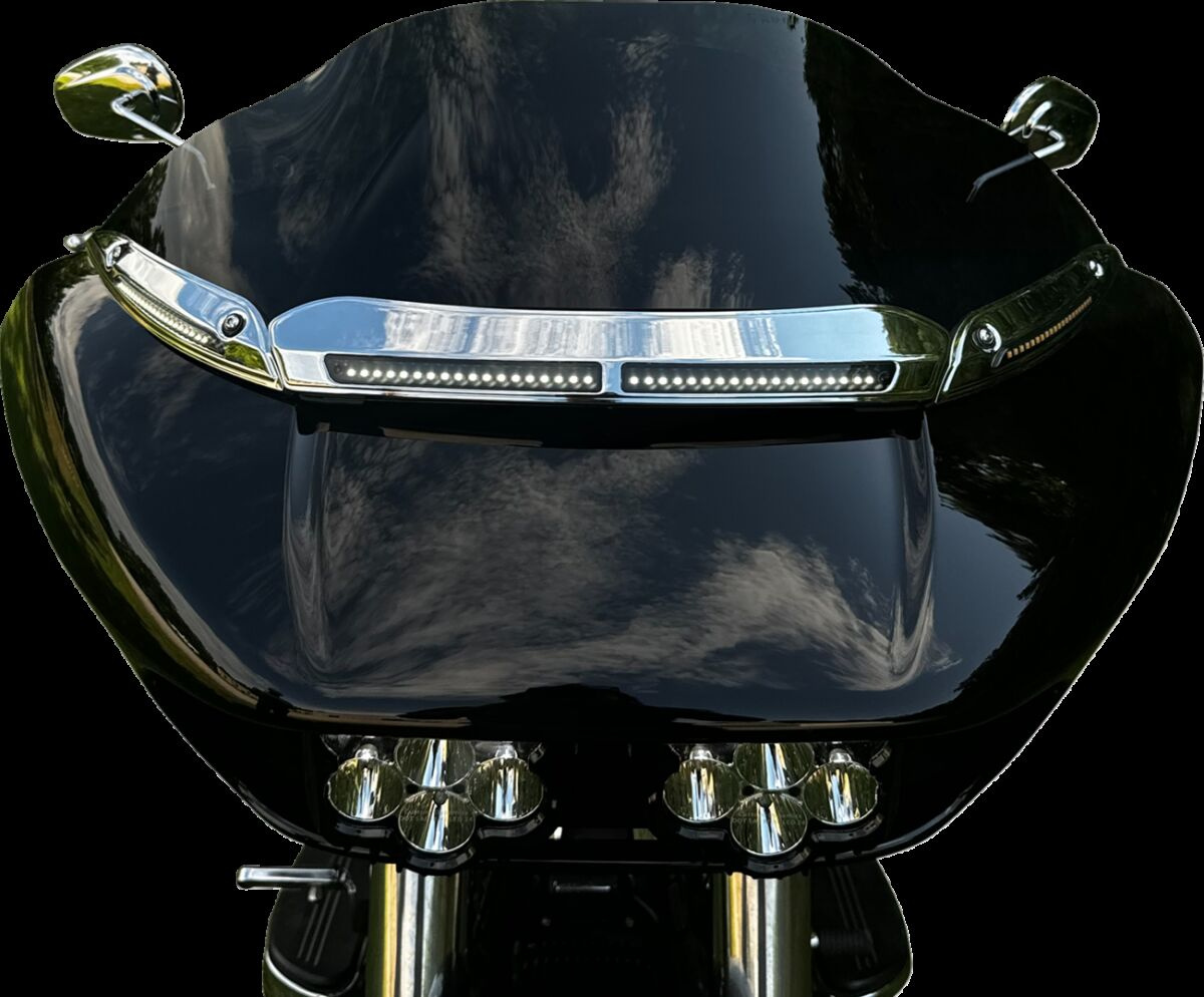 Custom Dynamics Lights Led Windshield Trim Chrome Road Glide Lights Le