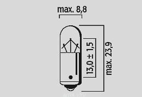 Flosser Bulb Single Filament T4W 12V 4W Ba9S 10Pk Bulb T4W 12V 4W Ba9S