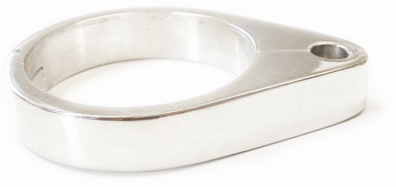 Cable clamp for 41,2mm fork tubes, chrome