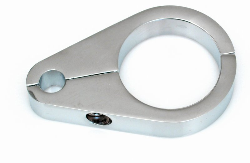 Clamp,cable 39mm, (forklegs) chrome