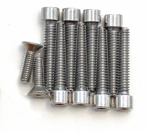 Screws switch housing & master cylinder., all H-D 72-81, stainless