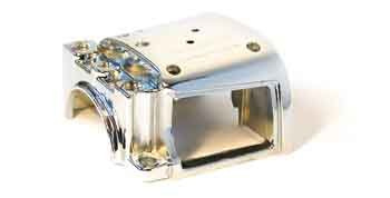 Klammer str�mbrytare styre, undre h�. sida, H-D 82-95, kromad