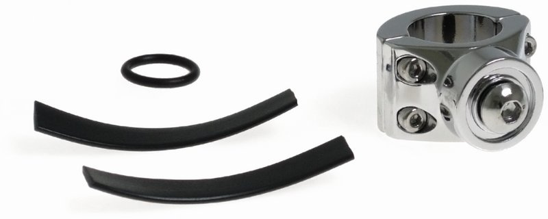 Universal clamp for 1'' handlebar,(2 pieces), chrome