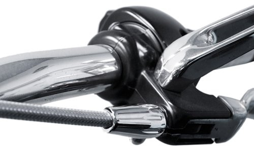 Clutchcabel upper end cover, 82-up, chromed