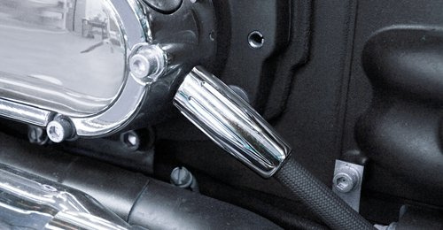 Clutch cabel lower end cover,  Big Twin 87-up, chromed