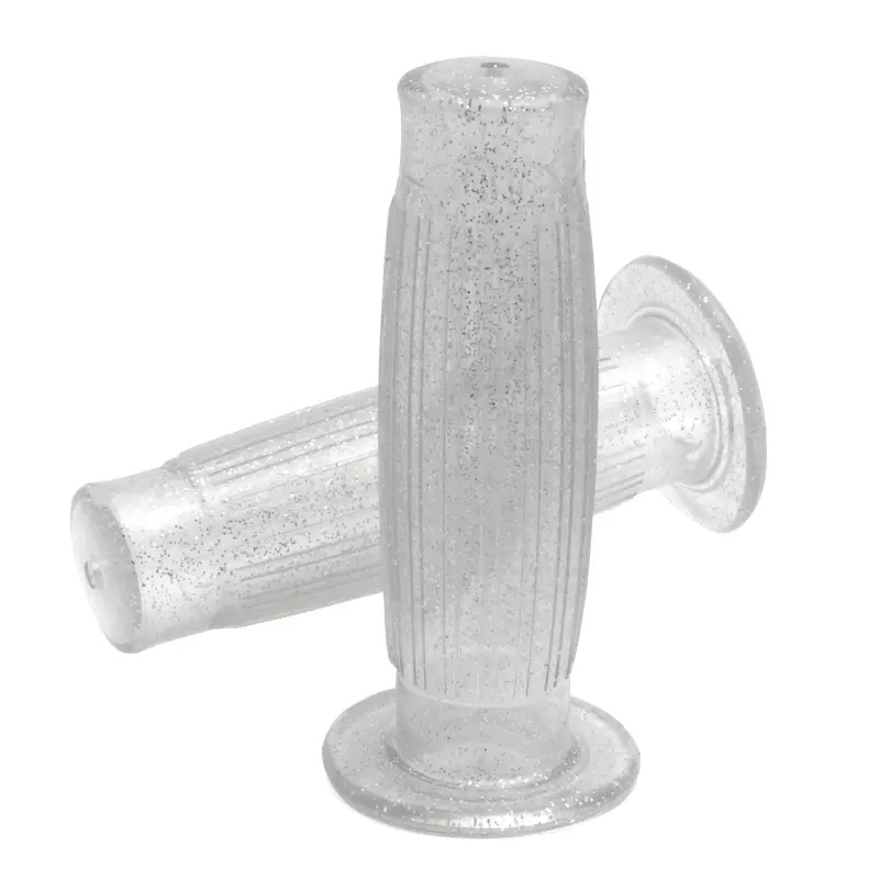 Barrel Style Grip Set Metalflake Silver 1