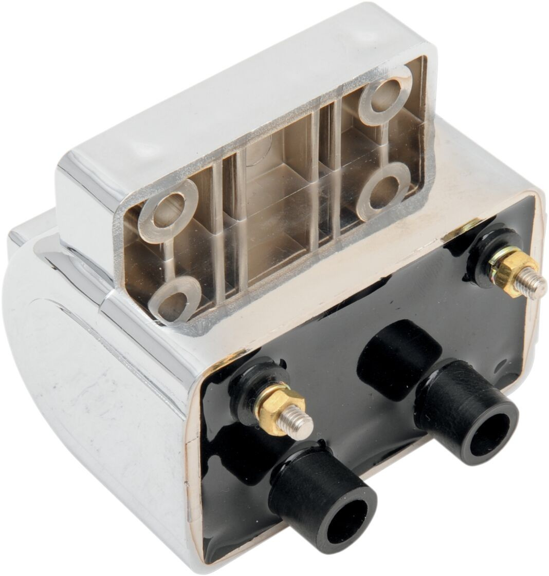 Drag Specialties Coil 12V Dual-Fire 5 Ohm Chrome Coil Dual Fire 5 Ohm