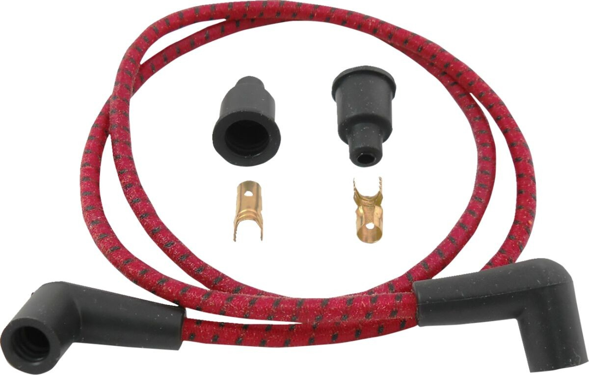 Drag Specialties Wires Red/Blk Braid Wires Red/Blk Braid